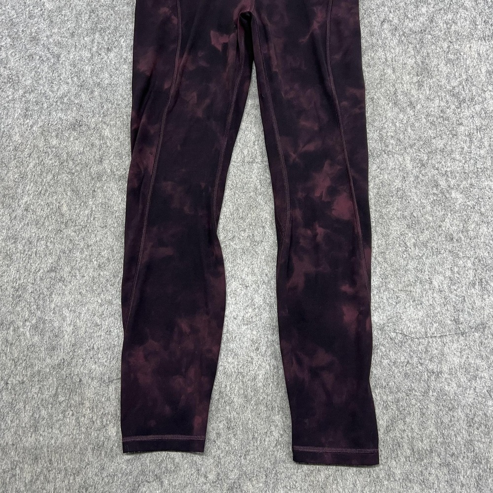 Lululemon Leggings Womens 6 Purple Tie Dye Align High Rise Pocket Ankle Pants - Picture 6 of 16